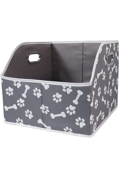 GENERAL Geyecete Big Dog Toys Storage Bins Canvas Foldable Fabric Trapezoid w...