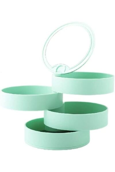 GENERAL Jewellery BoxUpscale Jewelry Box Round Plastic Jewellery Storage Box ...