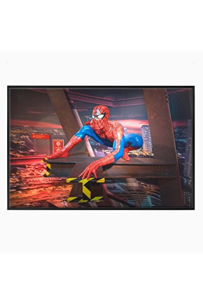 Luxcanva Tablou Canvas Amazing Spider Man 60x40 cm cu Rama Negru Amazing Spid...