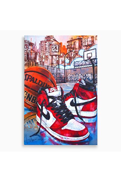 Luxcanva Tablou Canvas Nike Air 70x100 cm pe Sasiu Lemn Nike Air Minge Baschet