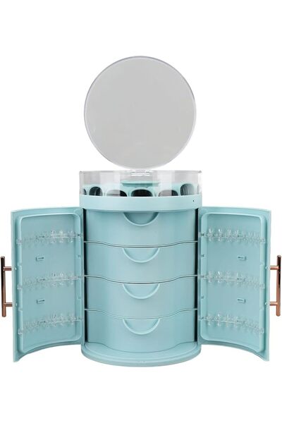 GENERAL Desktop Jewelry Box, 5 Layer Double Door Drawer Style Girls Jewelry B...
