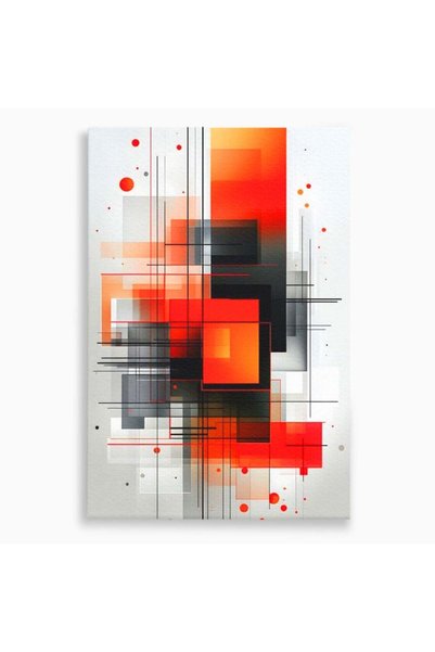 Luxcanva Tablou Canvas Metropola In Rosu 100x150 cm pe Sasiu Lemn Metropola I...