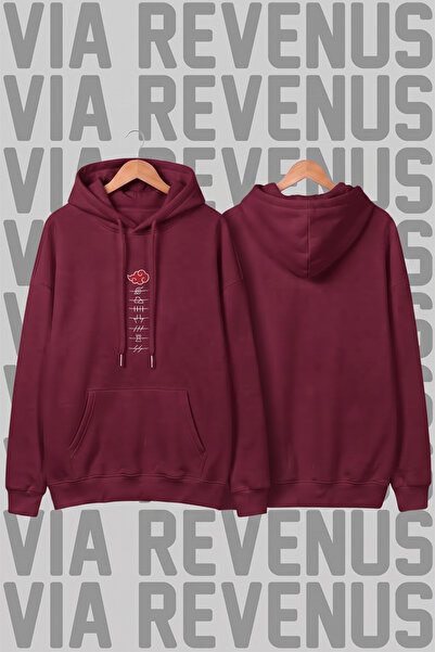 Vordevia Akatsuki Naruto Printed Unisex Wide Fit Hoodie - 3 Thread Fleece Hoo...