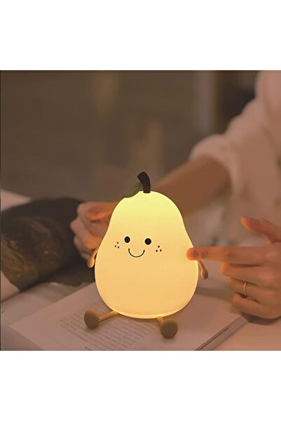 GENERAL Smile Pear-Shape Silicone Night Light Pear Shape with 7 Color Changin...
