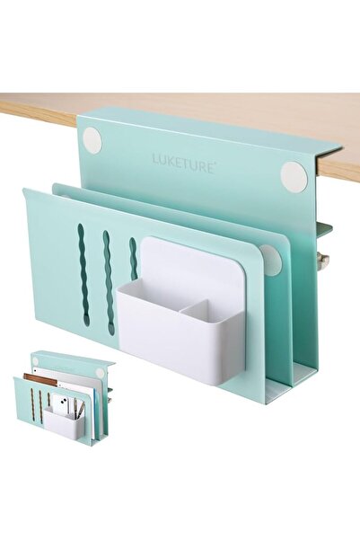 GENERAL LUKETURE Desk Side Storage, 2 Tier Steel Hanging Organizer, No Drill ...
