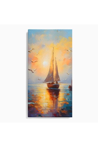 Luxcanva Tablou Canvas Sailing Morning 70x140 cm pe Sasiu Lemn Sailing Mornin...