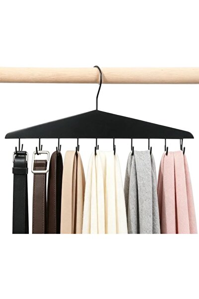 Generic Wooden Tie Hanger Non-Slip Portable 22 Hooks Tie Rack Storage