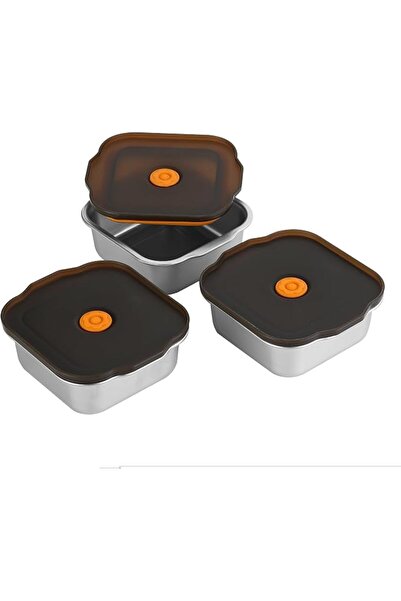 NALACAL Food Storage Containers with Translucent Lids, Stainless Steel Small ...