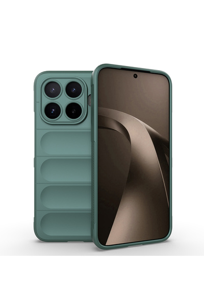 kilifone حافظة متوافقة مع هاتف Mi 17T Pro، غطاء سيليكون مرن بتصميم عرقي - أخض...
