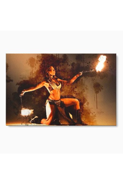 Luxcanva Tablou Canvas Dansul Focului 60x40 cm pe Sasiu Lemn Dansul Focului F...