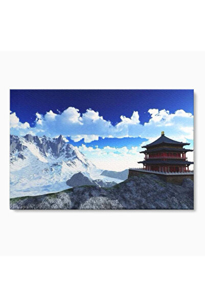 Luxcanva Tablou Canvas Sanctuarul din Varf 150x100 cm pe Sasiu Lemn Buddha Te...