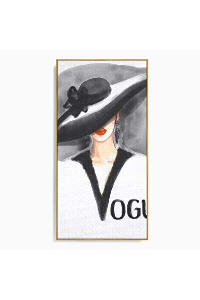 Luxcanva Tablou Canvas Coperta Vogue 50x100 cm cu Rama Auriu Coperta Vogue La...