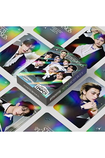 Kpop Dünyasi STRAY KIDS '' Stay With Your Wings '' Çift Yön Baskılı Holograml...