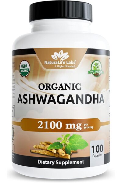 NaturaLife Labs Organic , 2,100 mg per Serving, with Black Pepper Extract, 10...