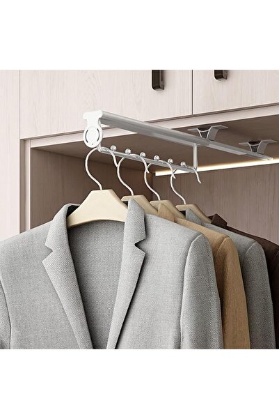 Generic Adjustable Pull-Out Clothes Rack - Space-Saving Trouser Hanger for Wa...