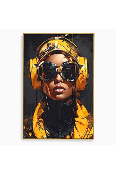 Luxcanva Tablou Canvas Fata Viitorului 40x60 cm cu Rama Auriu Fata Viitorului...