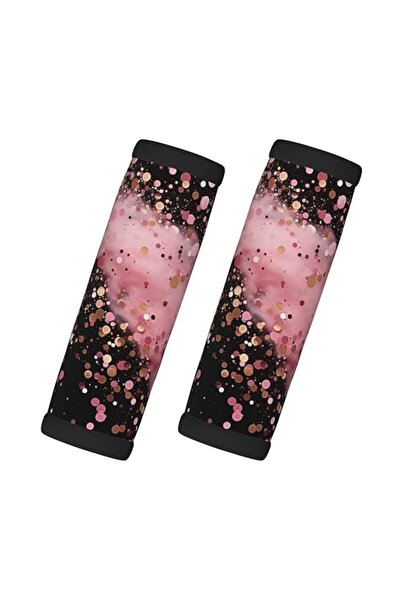 GENERAL Black Pink Glitter Pattern Luggage Handle Wraps for Suitcase Luggage ...