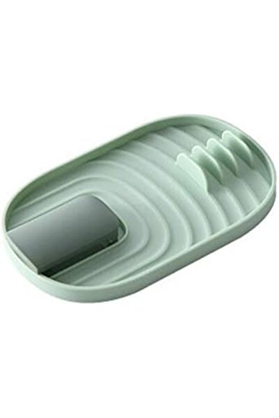 Generic Kitchen Pot Lid Storage Rack With Spoon Pad, Countertop Drying Stand,...