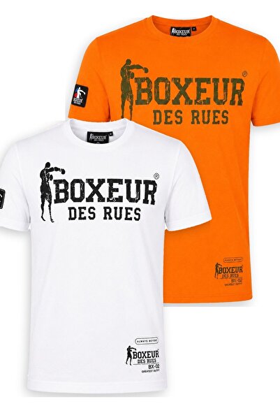 Boxeur Des Rues Men's T-Shirt 2-Pack Boxeur des Rues: White with Black Logo +...