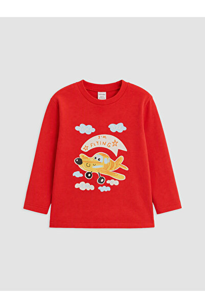 LC Waikiki Peak New Season Orange Printed Boys' T-Shirt