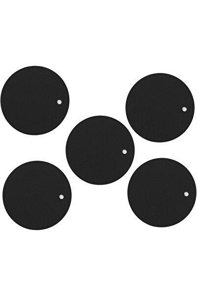 GENERAL Pack of 5 Silicone Coasters, Round, Versatile, Heat-resistant, Non-sl...