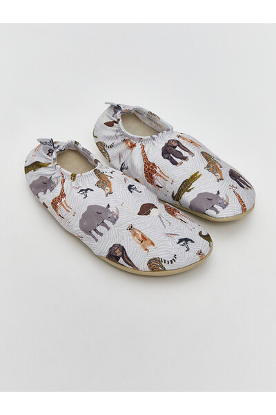 LC Waikiki Nevavm Animal Printed Girls' Sea Shoes with a Difference
