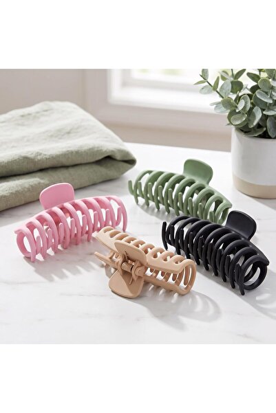 CozyNook 4 Pack Large Hair Claw Clips, Matte Non-Slip Clips for Women Large I...