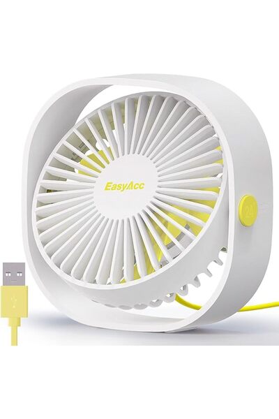 EasyAcc مروحة مكتب USB، مروحة مكتب قوية بسرعة 5.9 م/ث، مروحة USB صغيرة للمكتب...