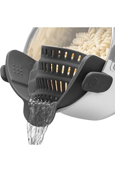 Generic Pot Strainer Clip on Silicone Foldable Sieve Stopper Drainer Basket