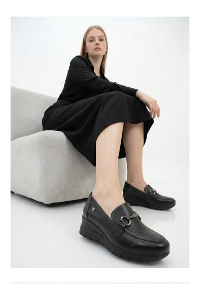 Mammamia 3470 black genuine leather shoes