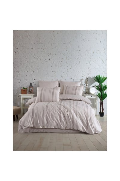 Palm Garden Naturel Baden Çift Kişilik Nevresim Takımı 6 Parça 200x220 Pamuk