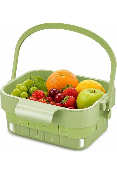 Generic Foldable Sink Drain Basket,Hang Collapsible,Colander with Flip Cover