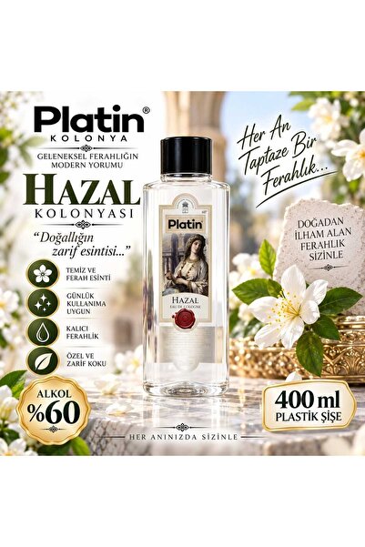 Platin Kolonya & Parfüm Platin Kolonyaları 400 ml. Plastik Şişe Hazal Kolonyası
