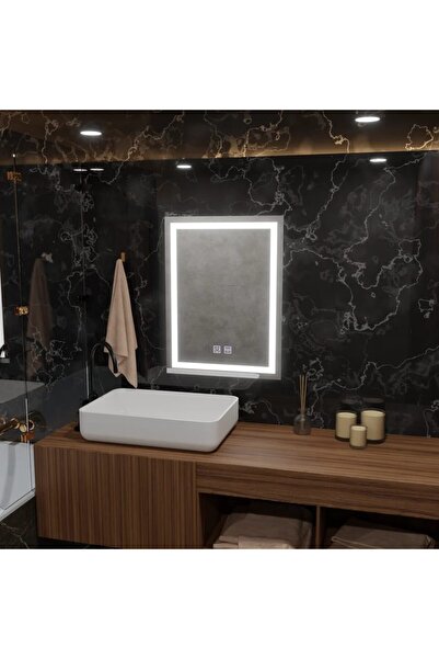 Flippy Ορθογώνιος καθρέφτης LED, 50x70 εκ., RADIANTE Touch, Σύστημα αποθάμβωσ...