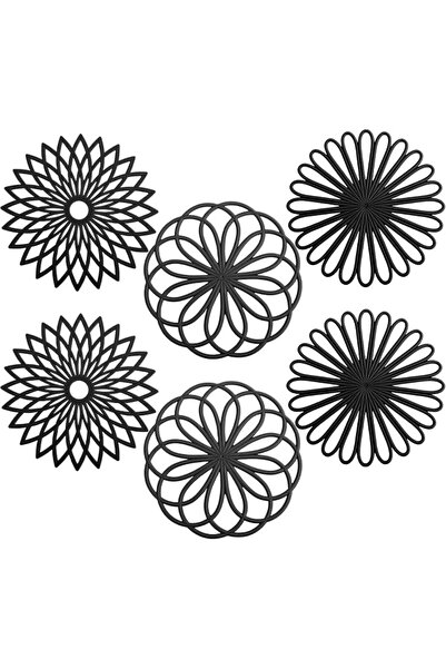 GENERAL Silicone Trivet Set of 6 20 cm Hollow Construction Coasters Heat Resi...