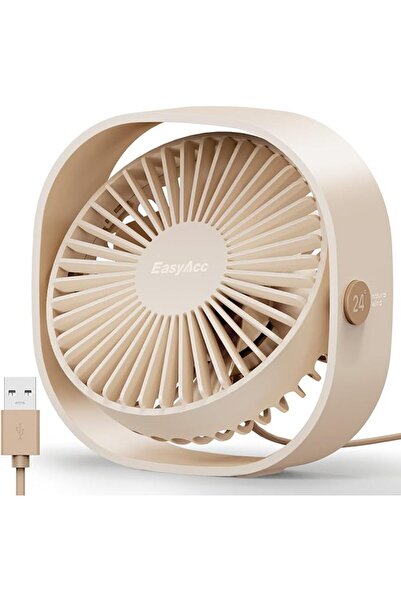 EasyAcc مروحة USB، مروحة مكتبية USB، مروحة قوية بسرعة 5.9 م/ث، مروحة مكتبية ص...