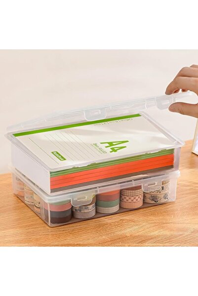 GENERAL Nuyoah Storage Box with Lid, A4 Plastic Box, Small, Pack of 2, Plasti...