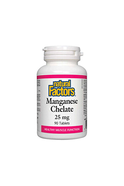 Natural Factors شيولات المنغنيز 25 ملغ - 90 قرص