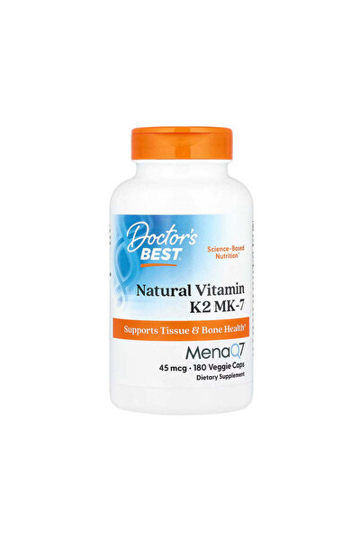 Doctor's Best فيتامين ك2 طبيعي MK-7 45 ميكروغرام - 180 كبسولة نباتية