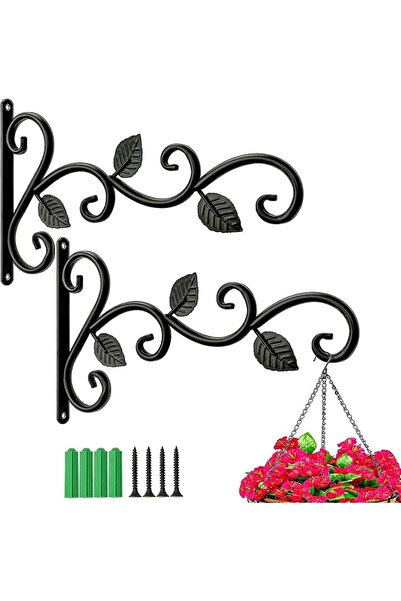 GENERAL 2 Pcs Wall Hanging Basket Bracket Plant Hook for Garden Basket Lanter...