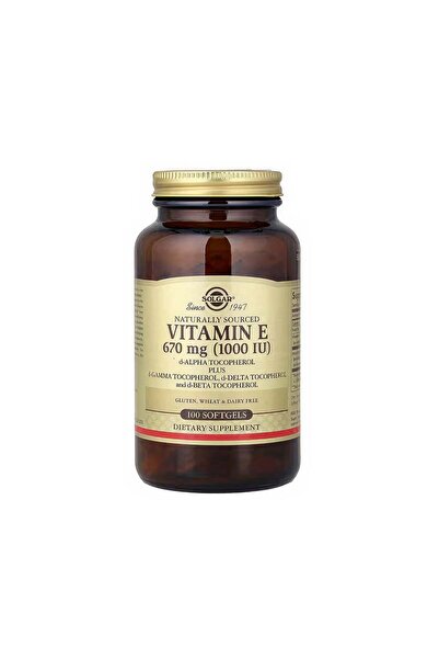 Solgar Vitamin E 670 mg (1000 IU) Mixed (d-Alpha Tocopherol & Mixed Tocophero...