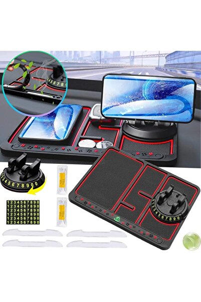 GENERAL 4-in-1 Car Non-Slip Phone Pad - Universal 360°Rotation Dash Holder - ...