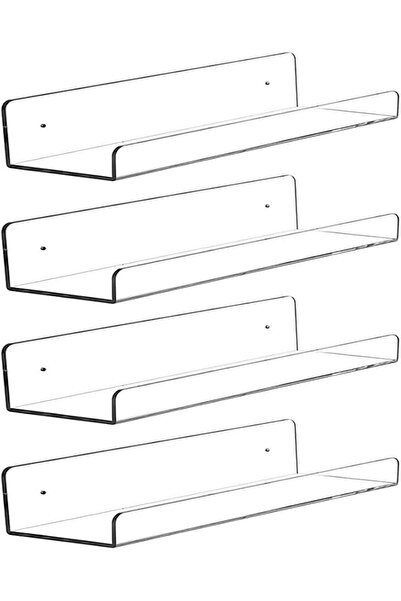 AOHRYME 15 Inch Clear Acrylic Shelves for Wall Floating Shelves Wall Mounted ...