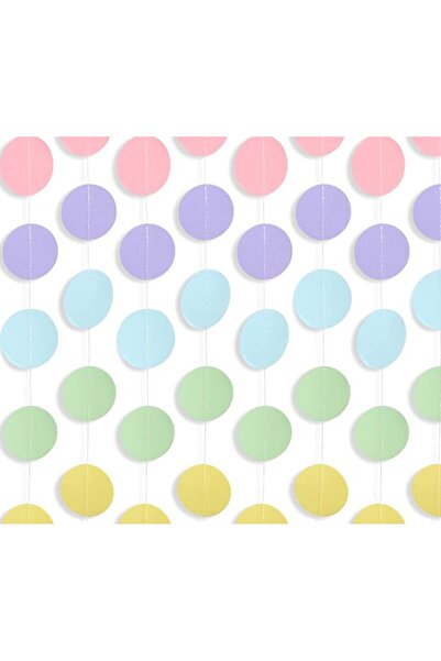 GENERAL 52.5 Feet Paper Circle Dot Garland String Hanging Strewmers Banner De...
