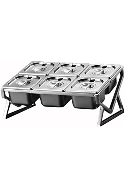 Generic Stainless Steel Spice Rack Organizer with Cover, 2 Row Compartment Co...