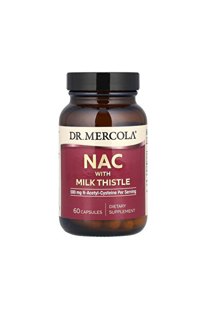 Dr Mercola Dr. Mercola NAC with Milk Thistle, 500 mg - 60 Capsules