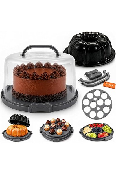 GENERAL 10in Buntz Cake Pan Nonstick Set w/ 12in Cake Carrier,Lid & Handle-La...