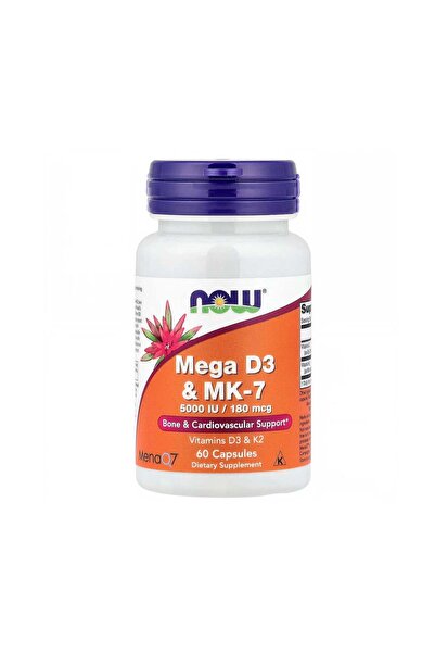 Now Foods ميجا دي-3 و إم كي-7 - 60 كبسولة