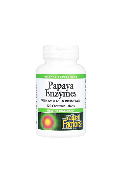 Natural Factors Chewable Papaya Enzymes - 120 Tablets