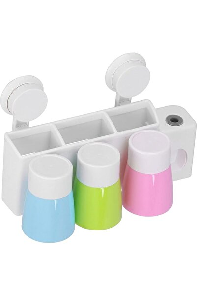 Generic Wall Mount Toothbrush Holder Family Bathroom Organizer Large Storage ...